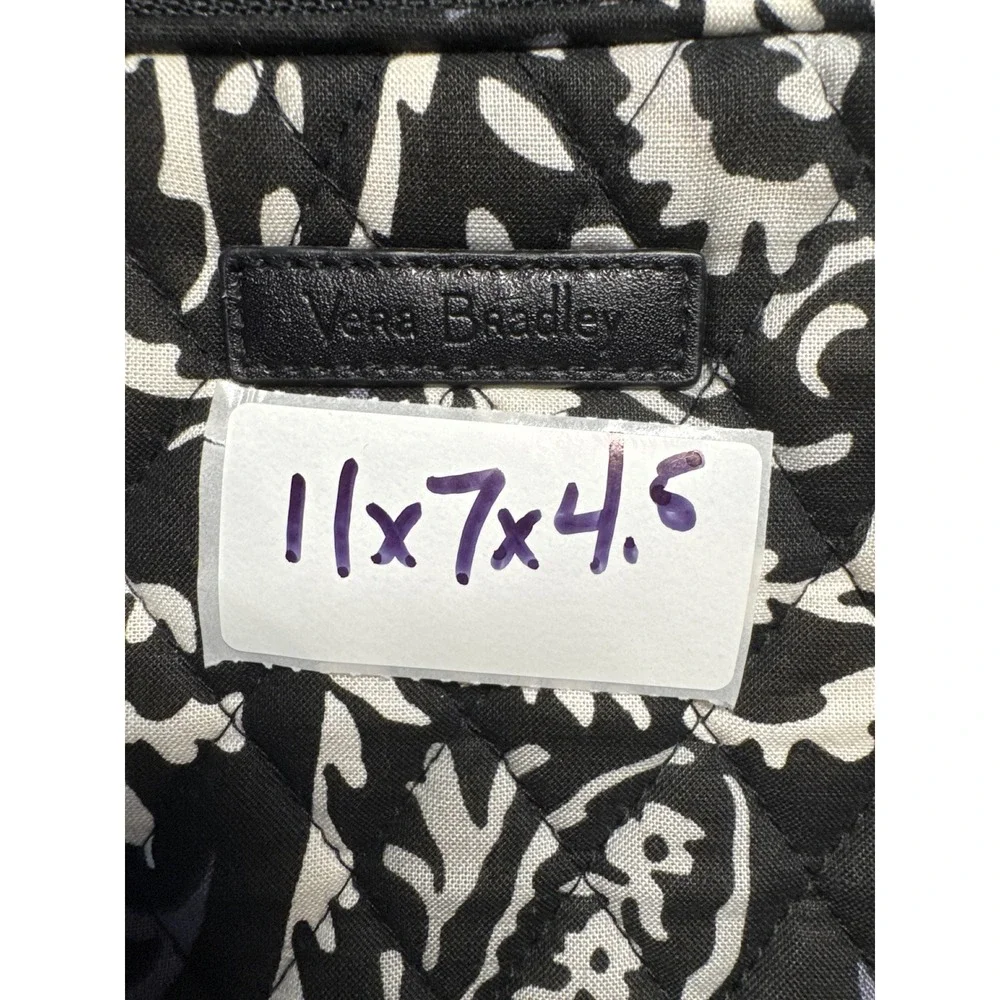 Vera Bradley Train Case Cosmetic‎ Makeup Bag Travel Organizer Black Paisley